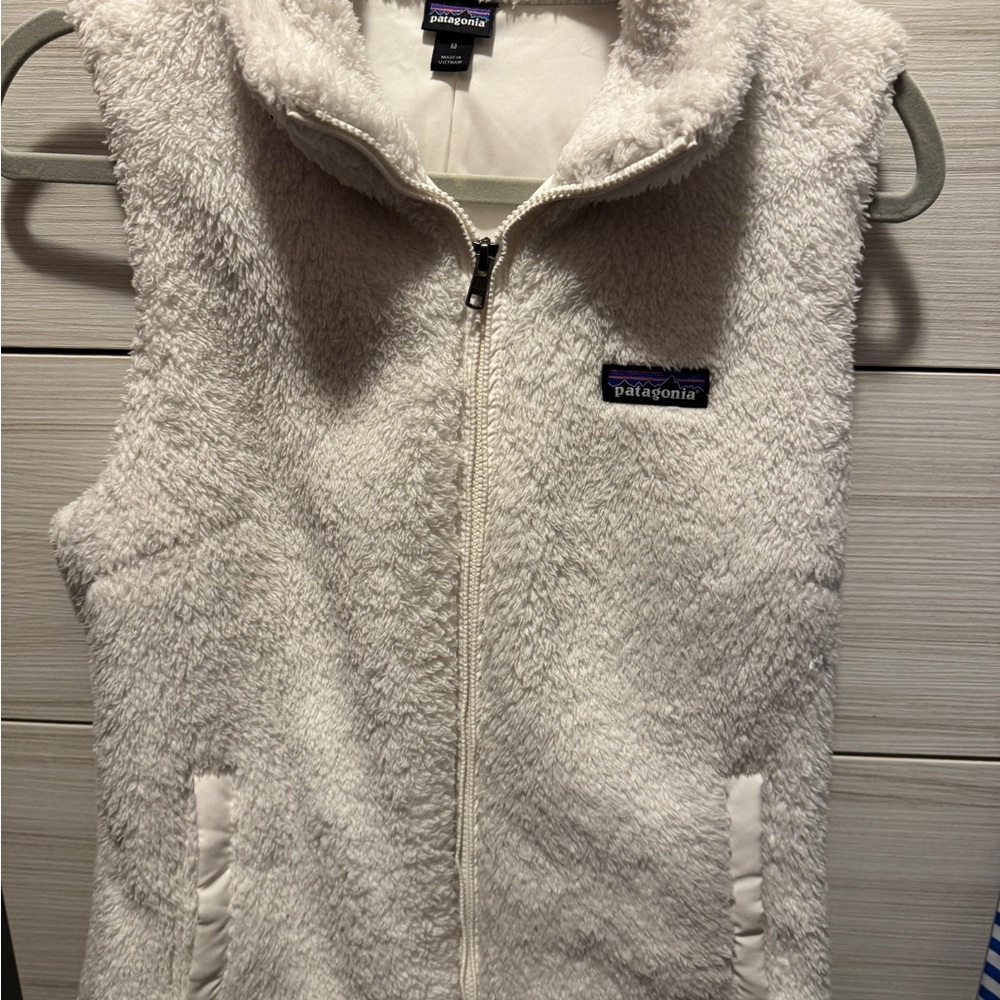 Patagonia White Fleece Vest